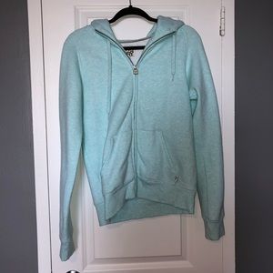 TNA TURQUOISE ZIP UP HOODIE
